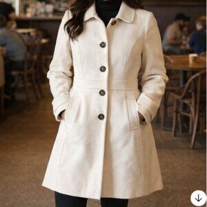 OLD NAVY White Peacoat Large